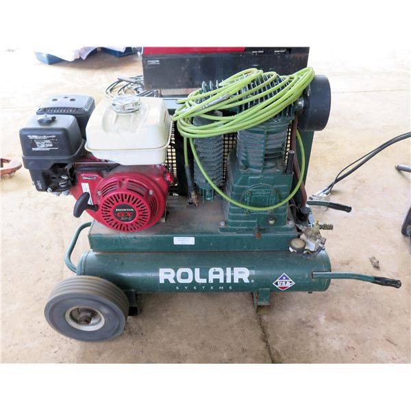 RolAir Systems USA Wheeled Air Compressor w/ Honda GX Motor (Engine Runs - See Video)