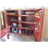 Image 5 : Harlan Company Jobox Rolling 2 Door Tool Box w/ 8 Shelves & Misc Tools