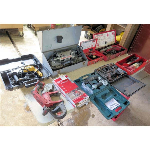 Porter Cable Porta-Band, Milwaukee Drill, Brad Nailer, Band Saw Blades, etc