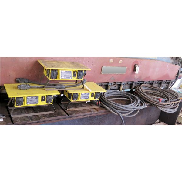 Qty 3 CEP Construction Electrical Products Portable Power Distribution Units 6506-GU