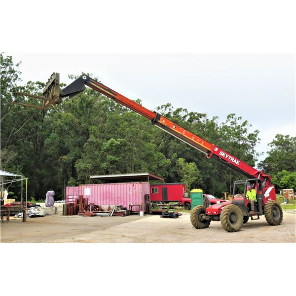 JIG SkyTrak 8042 Telehandler Telescopic Forklift w/ Cab 4-Ton Capacity (Engine Runs - See Video)