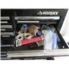 Image 9 : Husky Rolling Tool Chest & Contents: Misc Tools, Clamps, etc