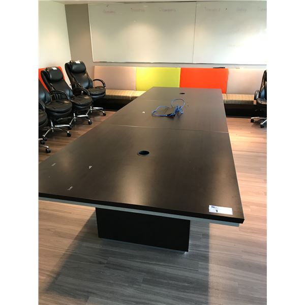 DARKWOOD 12" 4" BOARDROOM TABLE COMES WITH POWER/DATA PORT