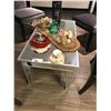 Image 1 : MODERN GREY MIRRORED 4' COFFEE TABLE