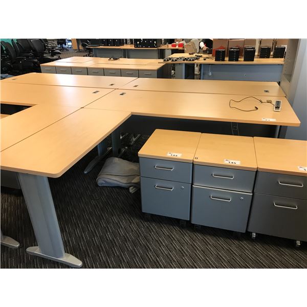 MAPLE 6' X 6' L-SHAPE COMPUTER DESK