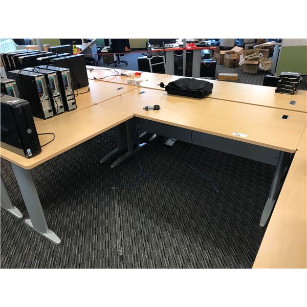 MAPLE 6' X 6' L-SHAPE COMPUTER DESK