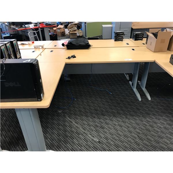 MAPLE 6' X 6' L-SHAPE COMPUTER DESK