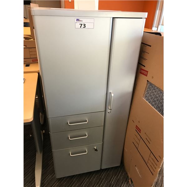 GREY 4.5' MOBILE MULTI-FILE CABINET