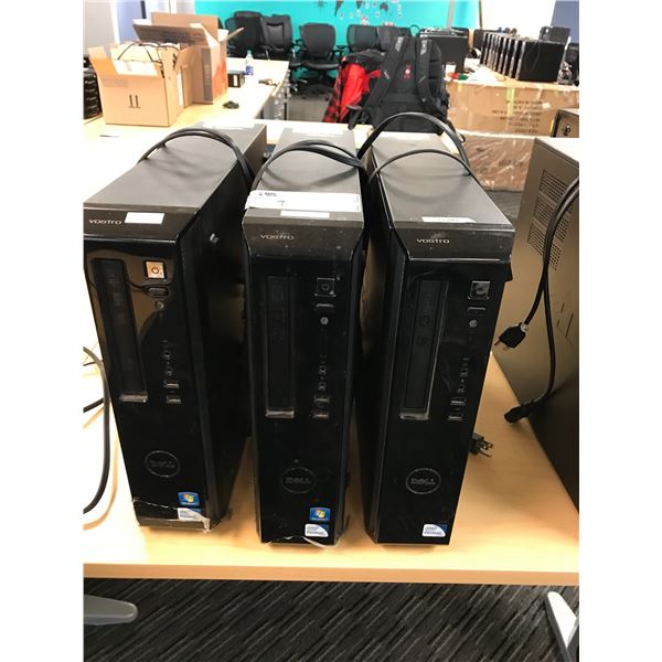 3 DELL VOSTRO 230 DESKTOP COMPUTERS, NO HDD