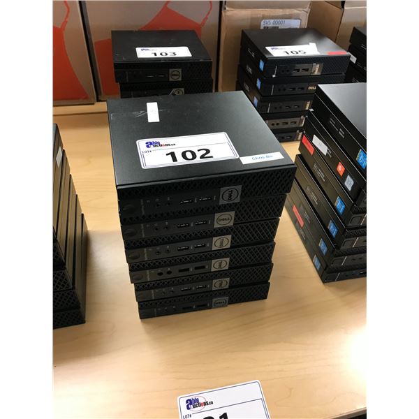 5 DELL OPTIPLEX 3040 MICRO COMPUTERS, NO HDD