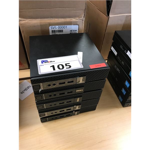 5 DELL OPTIPLEX 3020 MICRO COMPUTERS, NO HDD