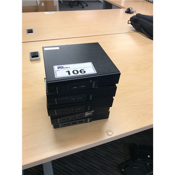 5 DELL OPTIPLEX 3020 MICRO COMPUTERS, NO HDD