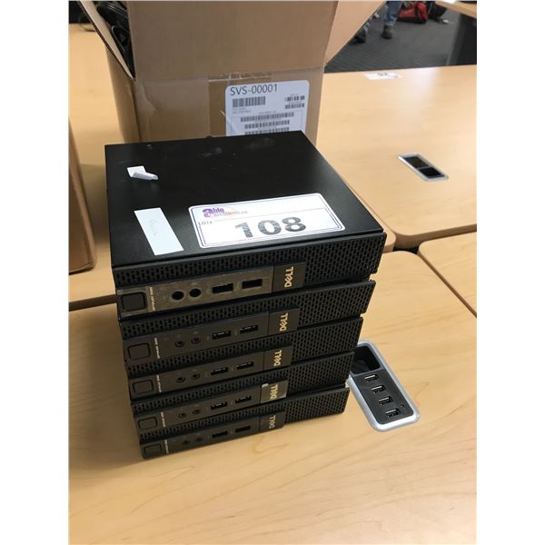 5 DELL OPTIPLEX 3020 MICRO COMPUTERS, NO HDD