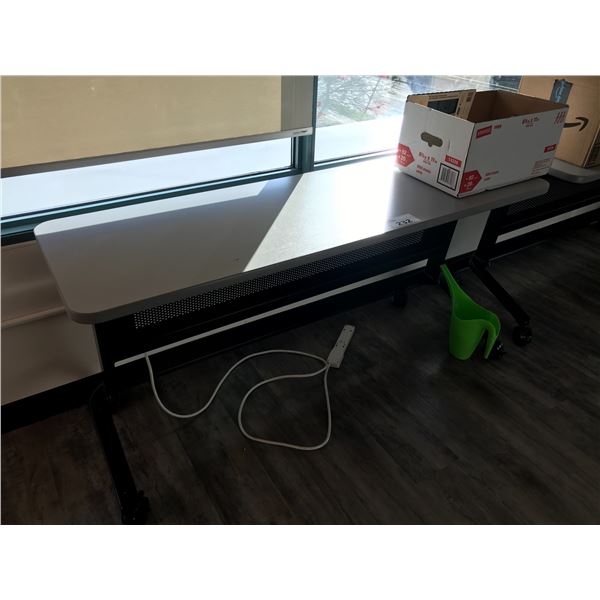 GREY 5' MOBILE FOLDING TABLE