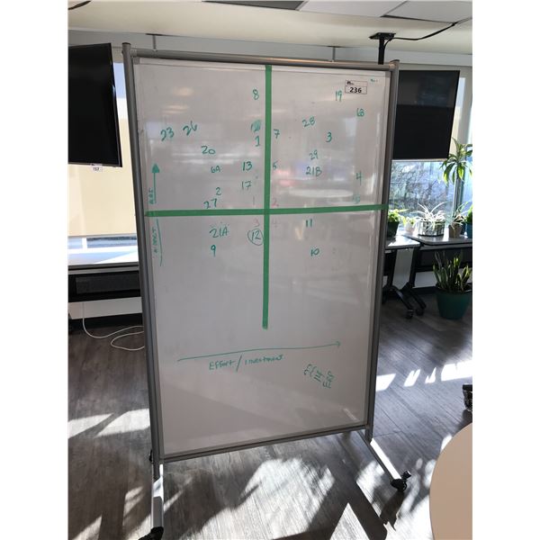 MOBILE DOUBLE SIDED 6' WHITE BOARD