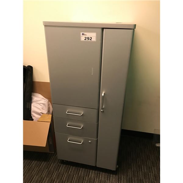 GREY MOBILE 4.5' MULTI-FILE CABINET