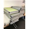 Image 2 : LARGE LOT OF ALUMINUM FRAMED FREE STANDING AND DESK MOUNTED WALL DIVIDERS (MUST TAKE ALL)