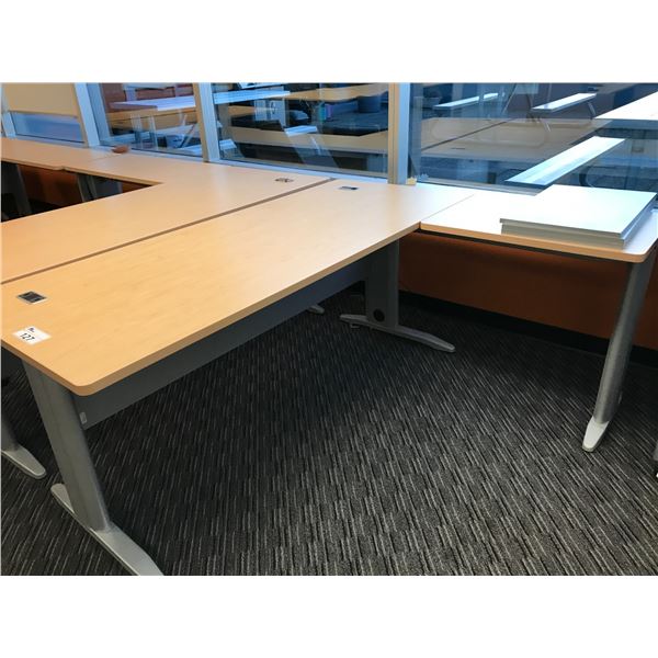 MAPLE 6' X 5' L SHAPE COMPUTER DESK