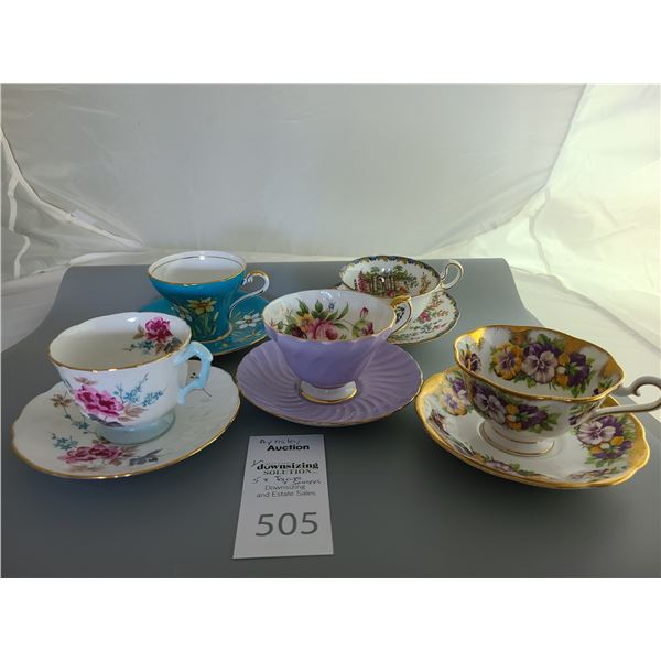 Aynsley & Royal Albert Tea Cups & Saucers Cat A