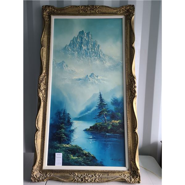 Framed Original Art S. Johnston Cat B