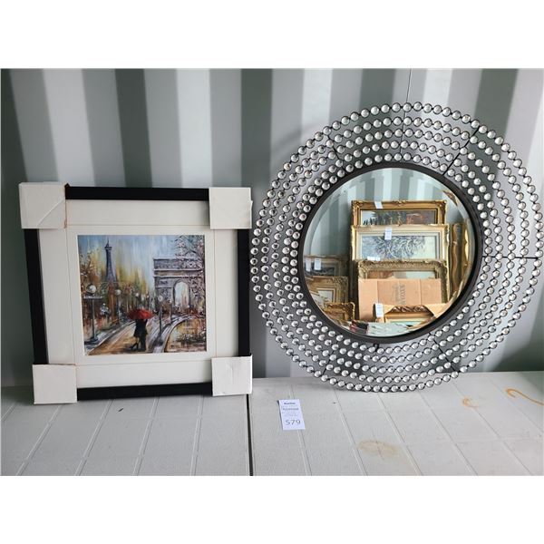 Framed Art & Mirror Cat B