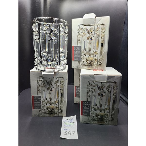 Crystal Tea Light Holders Cat A