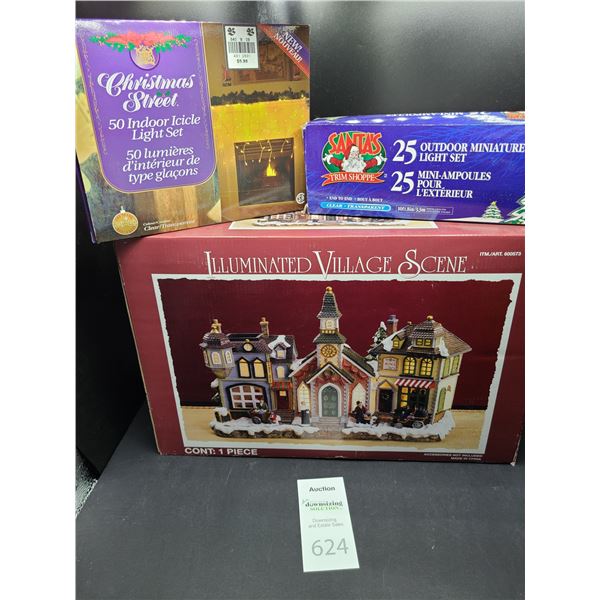 Illuminated Village Scene Cat A