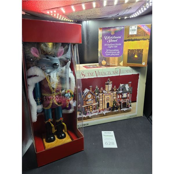 Nutcracker  & Illuminated Village Scene Cat A