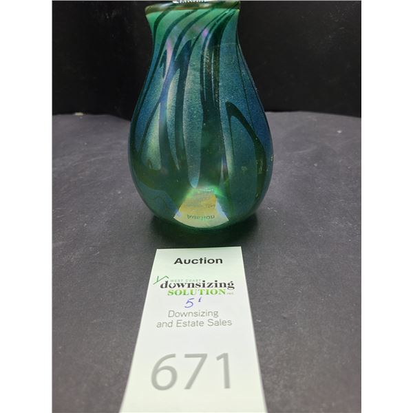 Art Glass Vase Cat A