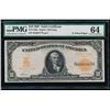 1907 $10 Gold Certificate PMG 64