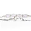 Image 2 : Plated Rhodium 2.75ctw Amethyst and Diamond Bracelet