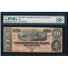Image 1 : 1864 $10 T-68 Confederate PMG 58EPQ