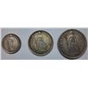 Image 1 : Set of 3 Switzerland 1/2, 1, 2 Franc, Silver coin 1943,1944