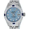 Image 1 : Rolex Ladies Stainless Steel Blue Stamp Diamond & Ruby Datejust Wristwatch