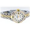 Image 6 : Rolex Ladies 2 Tone MOP Emerald & Channel Set 26MM Datejust Wristwatch