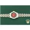 Image 4 : Rolex Ladies 2 Tone Red Vignette VS Diamond Datejust Wristwatch