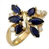 Image 1 : Ring 1.50 ctw Sapphire & Diamond 14K Gold Jewelry