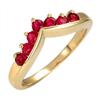 Image 1 : Natural 0.75 ctw Ruby Ring 14K Yellow Gold Fine Jewelry