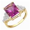 Image 1 : Ring 4.30 ctw Amethyst & Diamond 14K White Gold