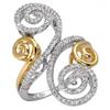 Image 1 : Fine Jewelry Ring 0.52 ctw Diamond 14K 2Tone Gold