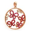 Image 1 : Pendant 1.13 ctw Ruby / P Sapphire & Diamond 14K Gold