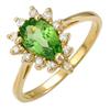 Image 1 : Ring 0.92 ctw Peridot & Diamond 14K Gold Yellow Jewelry