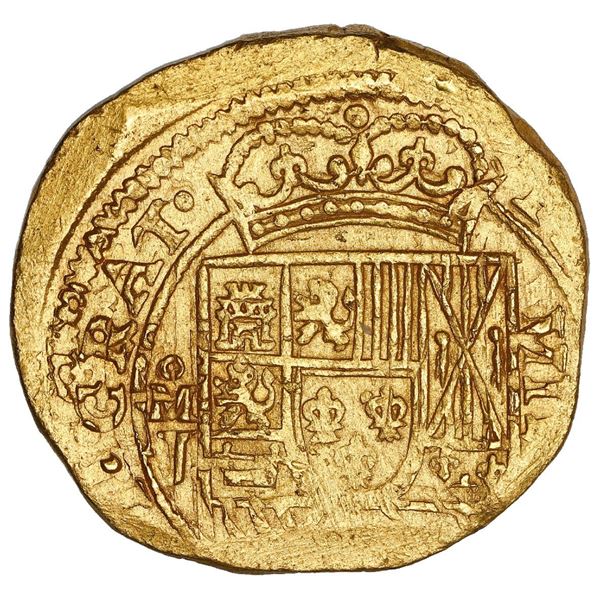Mexico City, Mexico, cob 8 escudos, 1714 J, "GRAT" variety with date above cross on reverse, NGC MS