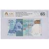 Image 1 : ABC Certification 65EPQ 2016 Hong Kong Shanghai Banking Corp $20, 3 pair serial number