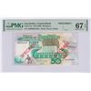 Image 1 : PMG 67EPQ ND 1989 Seychelles 50 Rupees Speciman