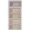 Image 1 : Lot of 5 ND Hong Kong Government 1 cent Queen Elizabeth II, All different signature of Secretary