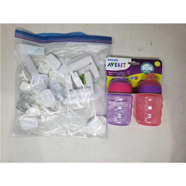 Home Baby proofing Kit & 2 Easy Drinking Sippy Cups