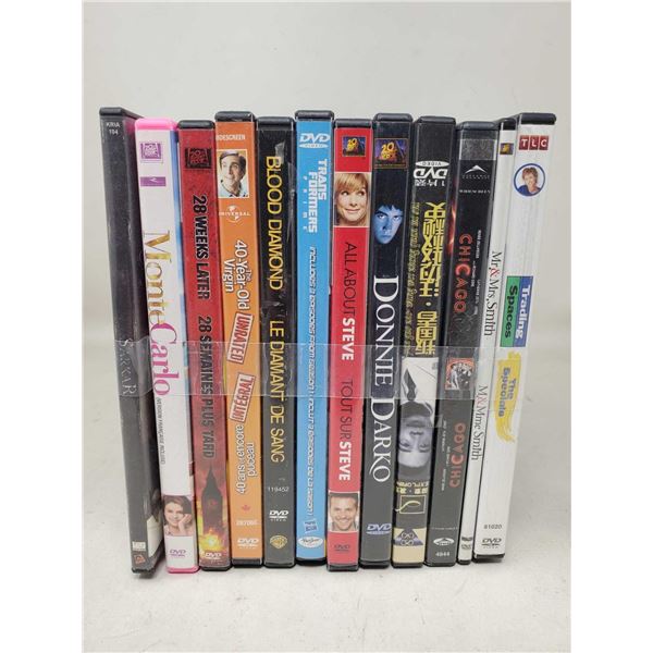 Lot Of 12 Assorted DVD's