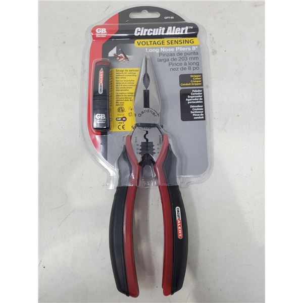 Circuit Alert Voltage Sensing Long Nose Pliers 8"