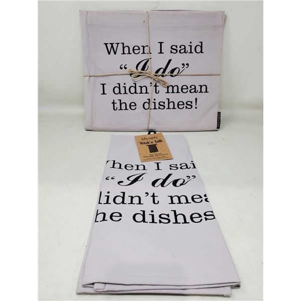 Kitch'n Talk Apron And Tea Towel